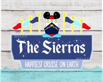 Happiest Cruise Sign - Disney Cruise Door Magnet