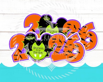 Halloween 2026 Cruise Year Ship  - Personalized - Disney Cruise Door Magnet - Halloween On the High Seas