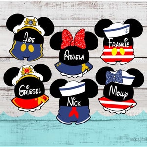 Original Sailor Crew Characters - Personalized - Captain - Sailor - First Mate - Disney Cruise Door Magnet