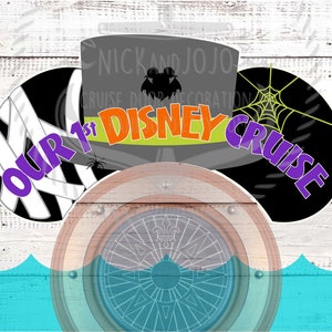 Halloween Our First Cruise Porthole Ears - Personalized - Disney Cruise Door Magnet - Halloween - On the High Seas