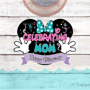 Celebration Magnet Minnie - Personalized - Celebration - Happy Birthday - Disney Cruise Door Magnet