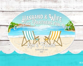 Cruising Partner For Life - Husband & Wife - Anniversary - Cruise Magnet - Carnival - Royal Caribbean