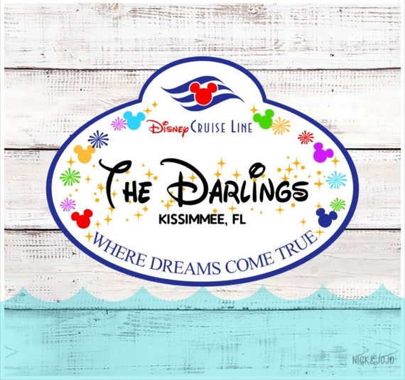 Personalized Disney Cruise Family Name Tag Disney Cruise Door - Etsy