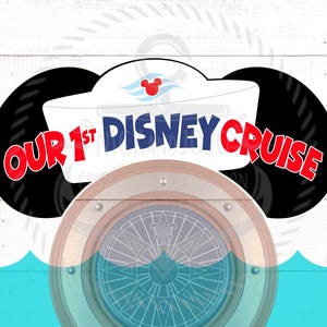 Our First Cruise - Oreillettes de hublot - Aimant de porte Disney Cruise - Rallonge de poisson