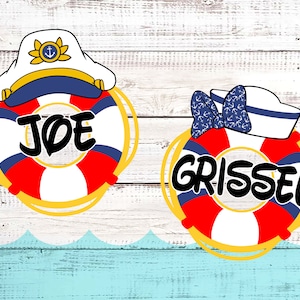 One Personalized Life Preserver Cruise Door Magnets