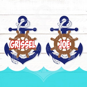 Personalized Anchor Cruise Door Magnet - Royal - Carnival Cruise Line - Door Magnet
