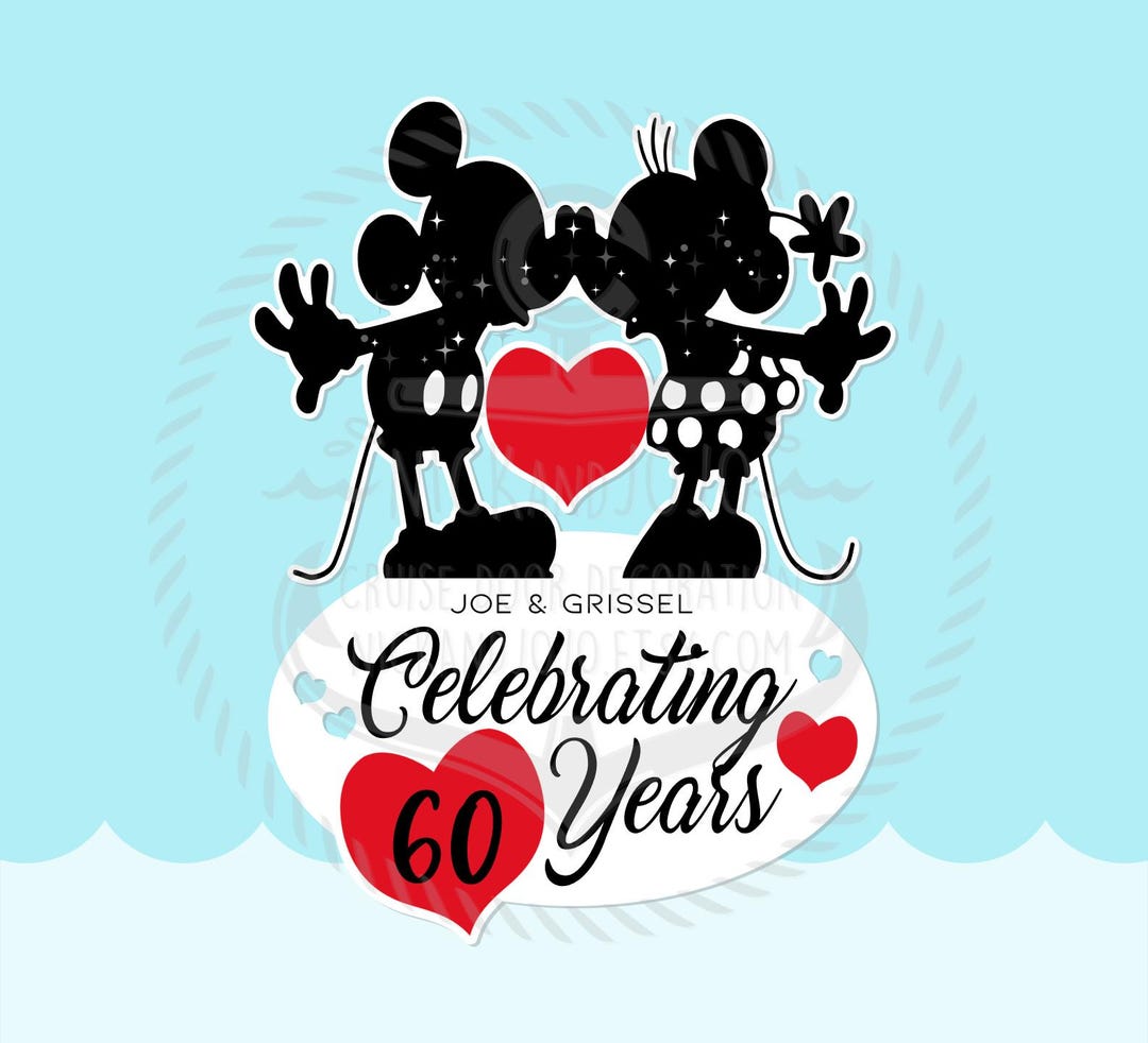 Personalized Anniversary Celebrating Years - Disney Cruise Door