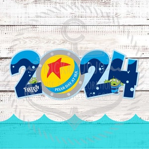 Cruise Year Pixar Day at Sea 2024 - Disney Cruise Door Magnet