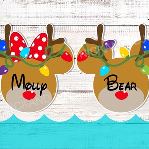Christmas Reindeer Magnet - Personalized - Disney Cruise Magnets - Very Merry Christmas - Merry Christmas - Door Decoration