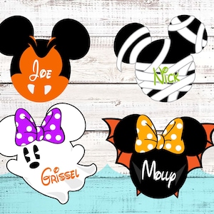 Halloween Bat Vampire Mummy Ghost - Personalized - Disney Cruise Door Magnet - Halloween - On the High Seas