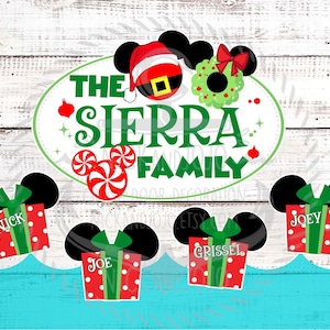 Christmas Family Bundle - Personalized Disney Cruise Door Magnet - Very Merry Christmas - Merrytime - Door Decoration