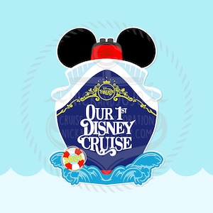 Our First Cruise Ship - Disney Cruise Door Magnet - Dream - Fantasy - Magic - Wish - Treasure - Wonder - Fish Extender