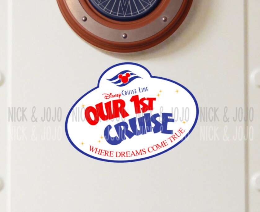 Our First Cruise Tag Disney Cruise Door Magnet