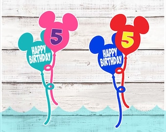 Birthday Balloons ADD-ON - Celebration - 1st Birthday - Happy Birthday - Disney Cruise Door Magnet