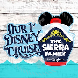Our Family First Disney Cruise  - 1st Cruise - Disney Cruise Magnet - Door Decoration