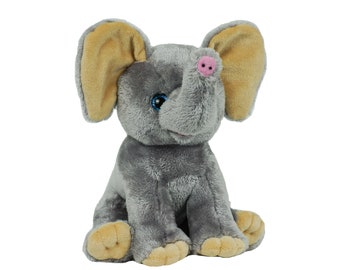 Recordable 8" ELEPHANT w/ 20 sec. recorder, recordable teddy bear, recordable stuffed animal, personalized teddy bear