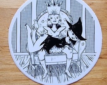 Two Withes Having Fun Sticker