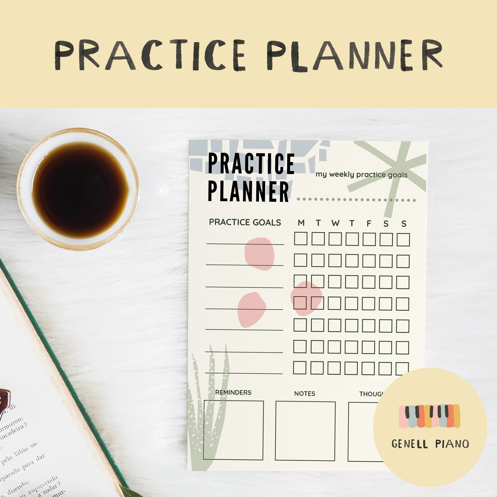 Practice Planner For Musicians Students Printable Etsy Practice Planner For Musicians Students Printable Etsy