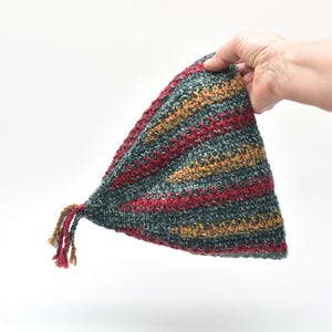 Pixie beanie in Corriedale wool with tassels