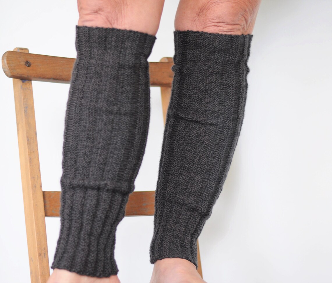 Hand knit merino leg warmers / ribbed leg warmers / winter | Etsy