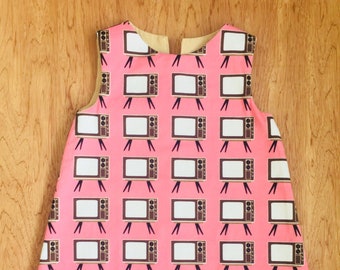 ready to ship 2/3T pink mod television dress