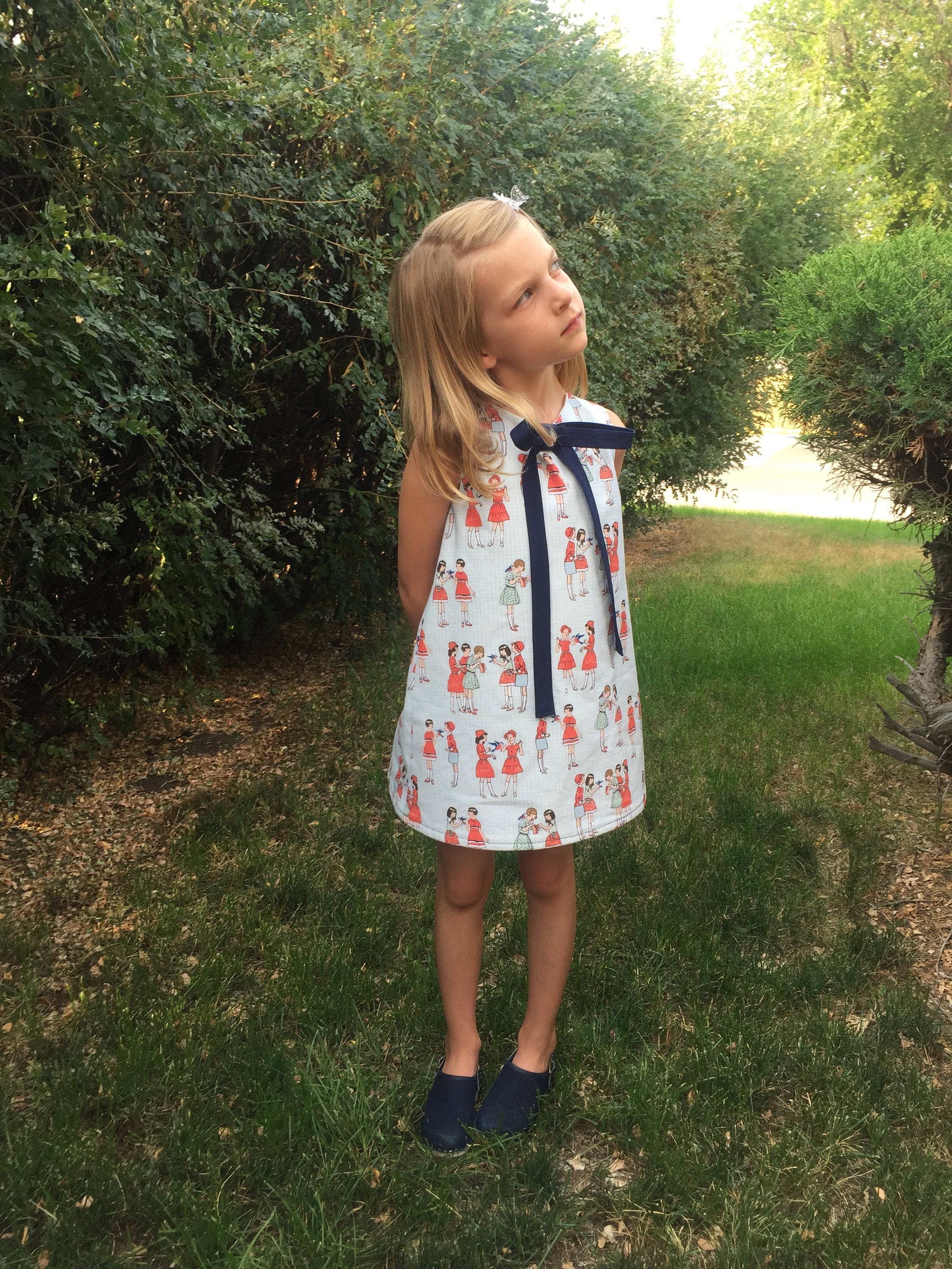 Ready To Ship 4/5T Easter Thanksgiving Outfit Fall Dress Blue - Etsy