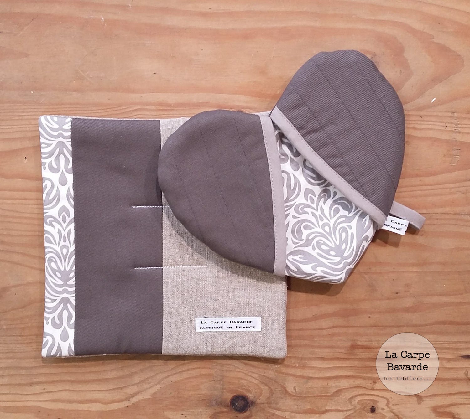 Coffret Maniques - Gris Manique Coeur Sous-Plat