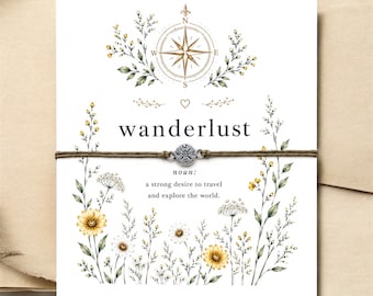 Wanderlust Compass Bracelet: Inspirational Travel Jewelry