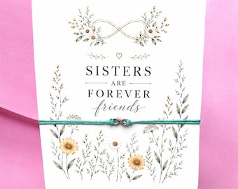 Sister Wish Bracelet – Infinity Charm, Sisters Forever