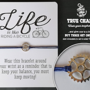 Wish bracelet for boyfriend - Gift for boyfriend - Boyfriend bracelet - Boyfriend birthday gift - Boyfriend gift - bike gear bracelet