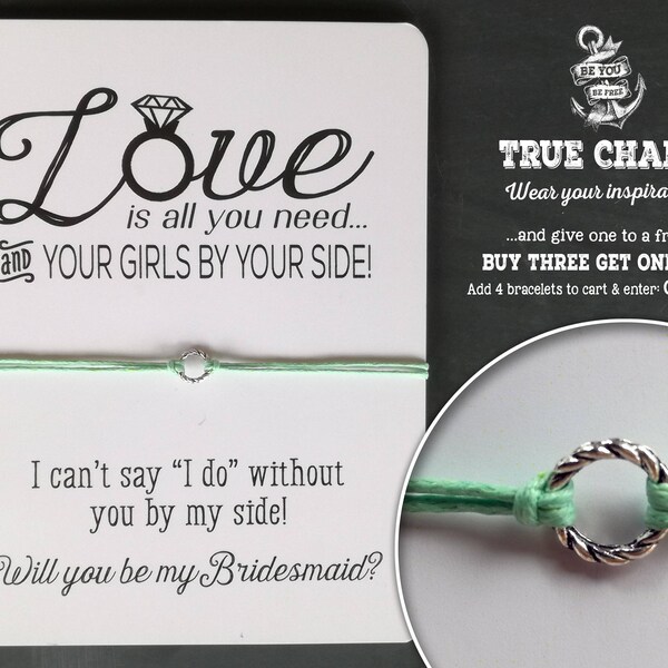 Will you be my bridesmaid card - bridesmaid gift - bridesmaid bracelet - infinity bracelet- thanks for helping me tie the knot - charm