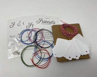 NEW Fun DIY Bracelet Card Craft Kit - Friendship Kit - Make 6 Inspirational Charm Bracelets - Cute Stocking Stuffer - Everything Included