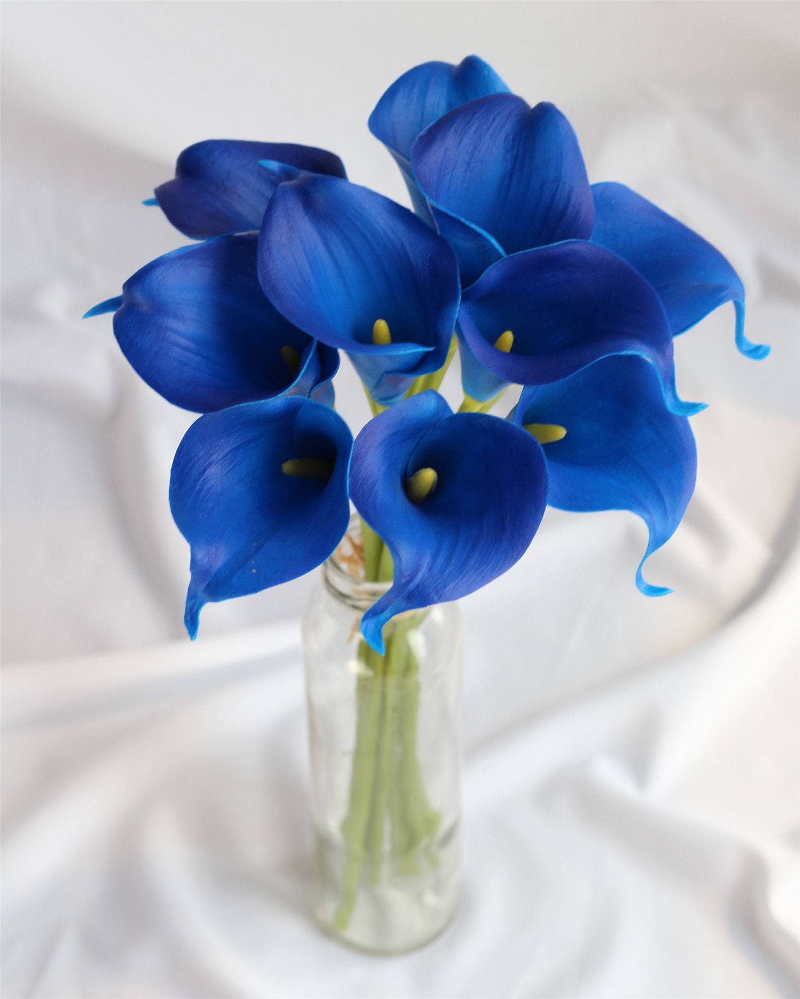 blue calla lily bouquet