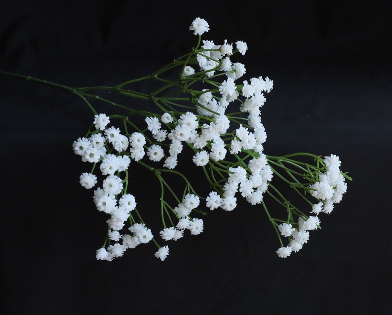 10 Realistic Babys Breath White Gypsophila Real Touch Flowers Etsy