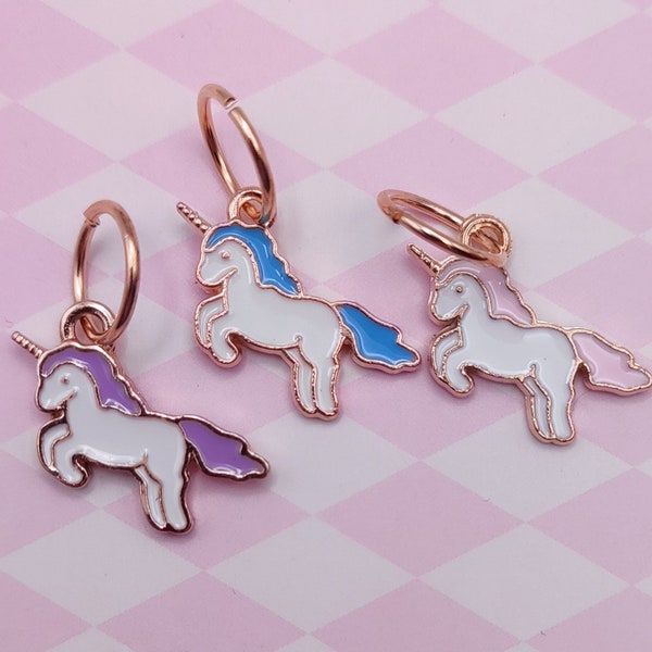 Unicorn roller skate charms set of 3 cute shoe lace accessories purple pink blue
