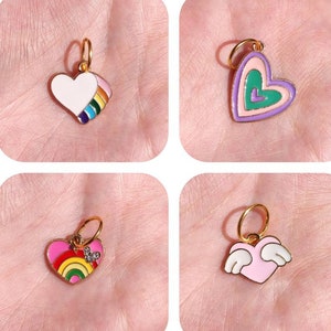 Cute roller skate charms rainbow heart pastel pink lilac blue kawaii shoe lace charm