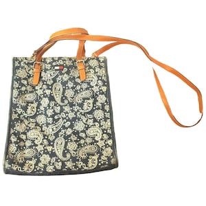 Blue Paisley Denim Purse handbag crossbody Tommy Hilfiger 11 x 10