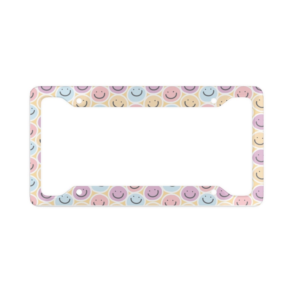 Smiley Face Have A Good Day License Plate Metal New Car Tag Happy Made In USA