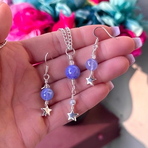 Planet Necklace/Earrings - Crystal Astrology Necklace and/or Earring Set, ”, Outer Space Solar System Astronomy Jewelry, MADE-TO-ORDER
