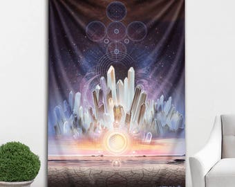 Mugwort Crystalline Dreams Tapestry by Third Eye Tapestries