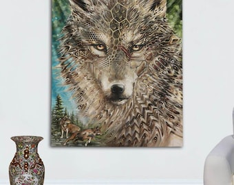 Gabriel Welch Red Wolf Tapestry by Third Eye Tapestries