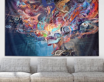 Android Jones Forward Escape Dave Tipper Tapestry by Third Eye Tapestries