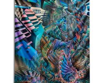 Art of One Frosted Spokes Tapestry by Third Eye Tapestries