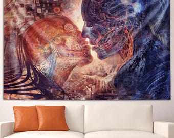 Gobelin Android Jones Electric Love autorstwa Third Eye Tapestries