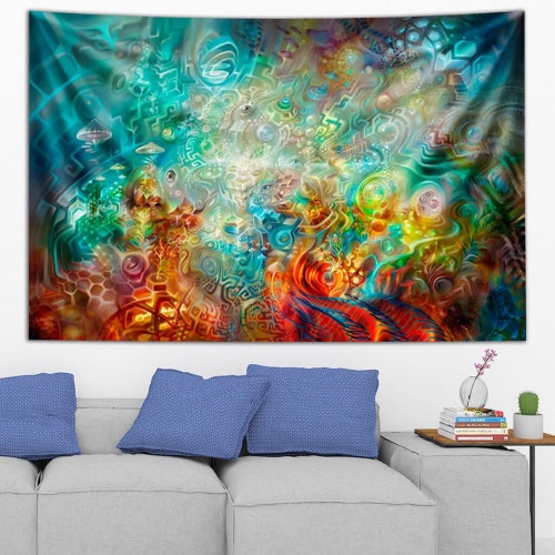 Mugwort Sky Diamonds Tapestry by Third Eye Tapestries Etsy