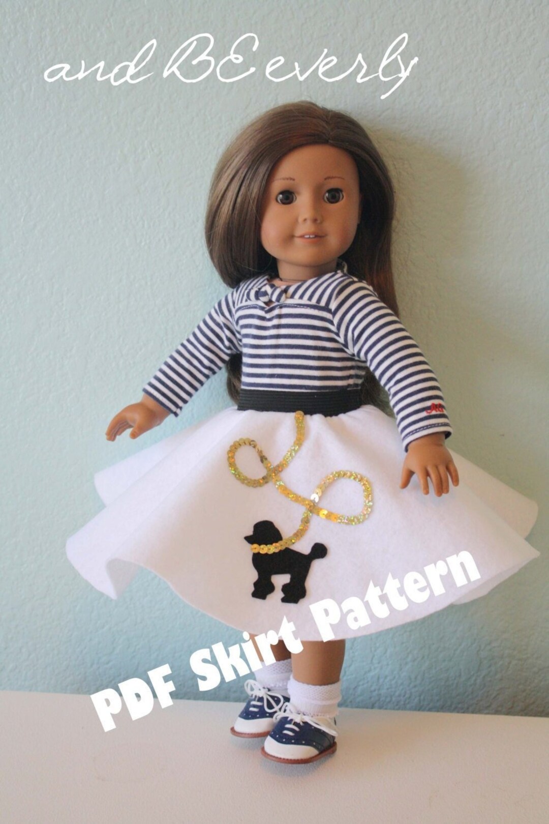 EASY 18 Inch Doll Poodle Skirt PDF Pattern! Make Cute 1950 Style
