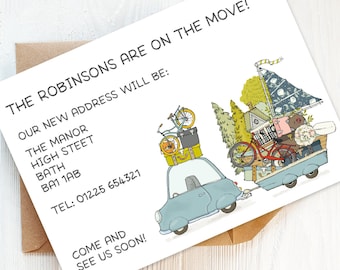 Personalised Change Of Address Moving Home House Gift Print Picture Present MH5