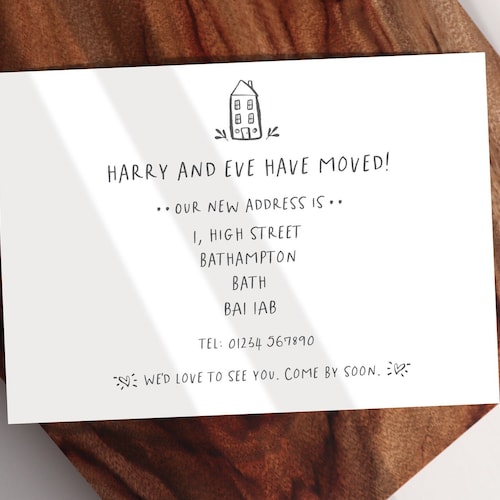 Printed Change Of Address Cards