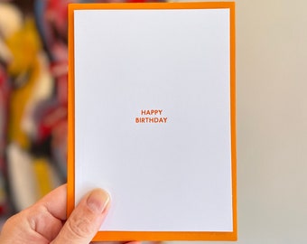 Happy Birthday Card • Letterpressed Birthday Card • Pack of Birthday Cards • Boys Birthday Card • Girls Birthday Card • Minimal Card