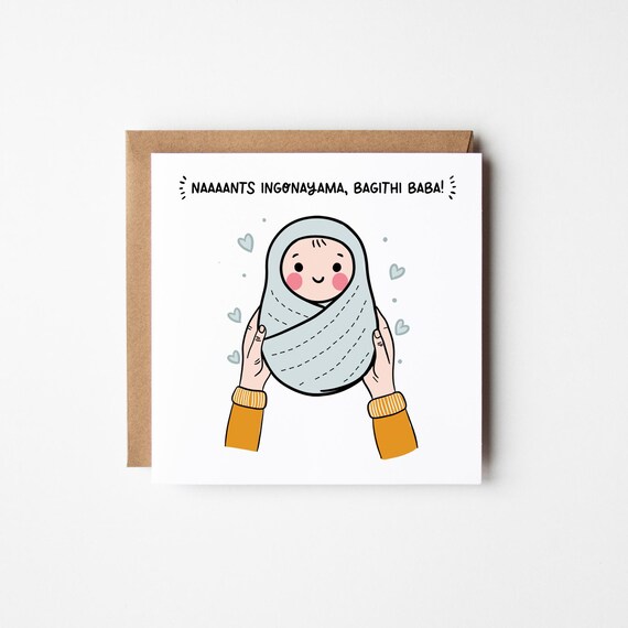 New Baby Boy Card • New Baby Card • Congratulations New Baby Boy Card • Boy's BirthLion King Baby Card • Baby Shower Card